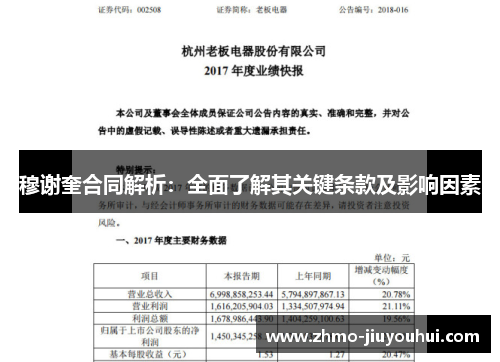 穆谢奎合同解析：全面了解其关键条款及影响因素